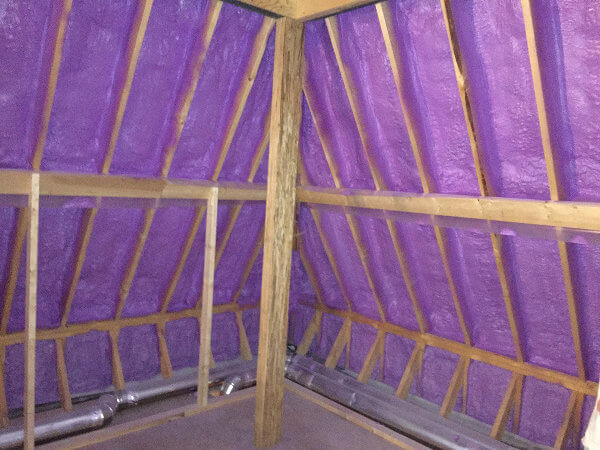 Fully insulated attic with Four Seasons spray foam